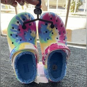Tie-Dye Crocs / Classic Line Crocs - Fur inside